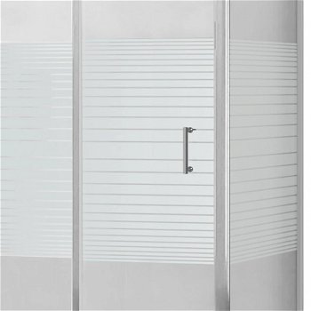 MEXEN/S - APIA sprchovací kút 95x70, dekor - pruhy, chróm 840-095-070-01-20