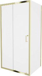 MEXEN/S - Apia sprchovací kút obdĺžnik 135x70, transparent, zlatá 840-135-070-50-00