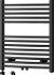 MEXEN/S - Ares radiátor + vykurovacia tyč 900 x 600 mm, 600 W, čierna W102-0900-600-2600-70