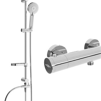 MEXEN/S - Carl sprchový stĺp vrátane sprchovej termostatickej batérie Kai, chróm 77100240-00