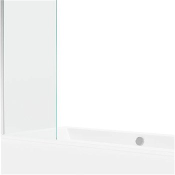 MEXEN/S - Cube obdĺžniková vaňa 170 x 80 cm s panelom + vaňová zástena 60 cm, transparent, chróm 550517080X9506000001