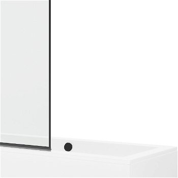 MEXEN/S - Cube obdĺžniková vaňa 180 x 80 cm s panelom + vaňová zástena 120 cm, čierna vzor 550518080X9412117070