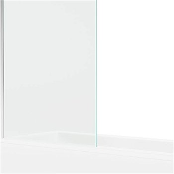 MEXEN/S - Cubik obdĺžniková vaňa 150 x 70 cm s panelom + vaňová zástena 100 cm, transparent, chróm 550315070X9510000001