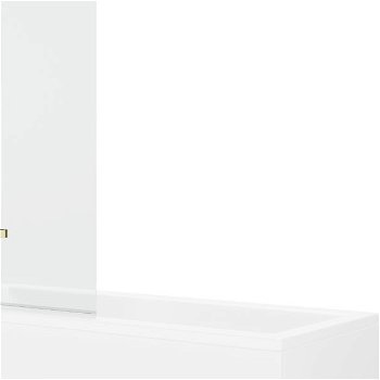 MEXEN/S - Cubik obdĺžniková vaňa 150 x 70 cm s panelom + vaňová zástena 100 cm, transparent, zlatá 550315070X9210025000
