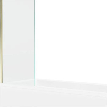 MEXEN/S - Cubik obdĺžniková vaňa 160 x 70 cm s panelom + vaňová zástena 60 cm, transparent, zlatá 550316070X9506000050