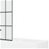 MEXEN/S - Cubik obdĺžniková vaňa 170 x 70 cm s panelom + vaňová zástena 100 cm, čierna vzor 550317070X9210027077