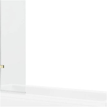 MEXEN/S - Cubik obdĺžniková vaňa 170 x 70 cm s panelom + vaňová zástena 80 cm, transparent, zlatá 550317070X9208025000