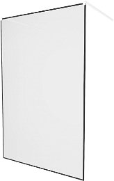 MEXEN/S - KIOTO samostatne stojaca sprchová zástena 110 x 200, transparent/čierny vzor 8 mm, biela 800-110-002-20-70