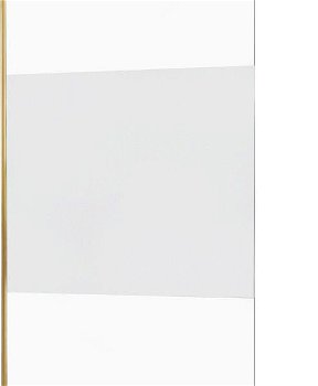 MEXEN/S - KIOTO Sprchová zástena WALK-IN 080x200 cm 8 mm, zlatá, Transparent/matné sklo 800-080-101-50-35