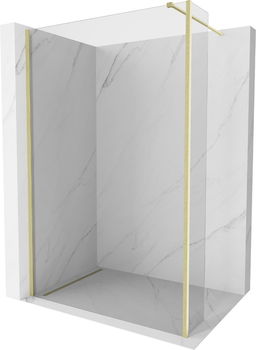 MEXEN/S - Kioto Sprchová zástena WALK-IN 100 x 30 cm, transparent, zlatá kartáčovaná 800-100-212-55-00-030