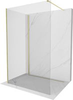 MEXEN/S - Kioto Sprchová zástena WALK-IN 100 x 70 cm, transparent, zlatá kartáčovaná 800-100-212-55-00-070