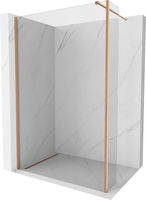 MEXEN/S - Kioto Sprchová zástena WALK-IN 105 x 40 cm, transparent, meď kartáčovaná 800-105-212-65-00-040