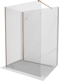 MEXEN/S - Kioto Sprchová zástena WALK-IN 110 x 105 cm, transparent, meď kartáčovaná 800-110-212-65-00-105