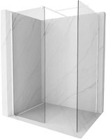 MEXEN/S - Kioto Sprchová zástena Walk-in 110 x 110 cm, transparent, biela 800-110-202-20-00-110