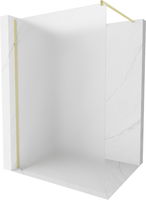 MEXEN/S - Kioto Sprchová zástena WALK-IN 110 x 200 cm, dekor 8 mm, zlatá kartáčovaná 800-110-101-55-30