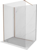 MEXEN/S - Kioto Sprchová zástena WALK-IN 110 x 75 cm, transparent, meď kartáčovaná 800-110-212-65-00-075