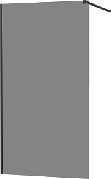 MEXEN/S - KIOTO Sprchová zástena WALK-IN 110x200 cm 8 mm, čierna, dymové sklo 800-110-101-70-40