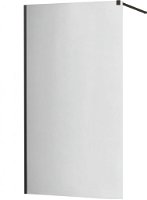 MEXEN/S - KIOTO Sprchová zástena WALK-IN 110x200 cm 8 mm, čierna, zrkadlové sklo 800-110-101-70-50