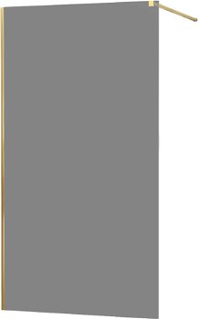 MEXEN/S - KIOTO Sprchová zástena WALK-IN 110x200 cm 8 mm, zlatá, dymové sklo 800-110-101-50-40