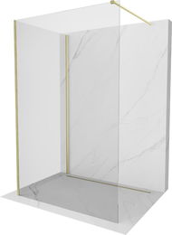 MEXEN/S - Kioto Sprchová zástena WALK-IN 115 x 100 cm, transparent, zlatá kartáčovaná 800-115-212-55-00-100