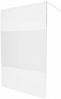 MEXEN/S - KIOTO Sprchová zástena WALK-IN 120 x 200, transparent/dekor 8 mm, biela 800-120-101-20-35