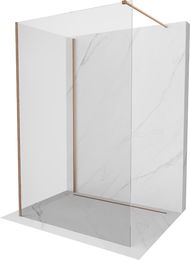 MEXEN/S - Kioto Sprchová zástena WALK-IN 120 x 75 cm, transparent, meď kartáčovaná 800-120-212-65-00-075