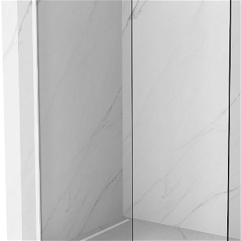 MEXEN/S - Kioto Sprchová zástena Walk-in 125 x 100 cm, transparent, biela 800-125-202-20-00-100