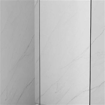 MEXEN/S - Kioto Sprchová zástena Walk-in 125 x 120 cm, transparent, biela 800-125-202-20-00-120