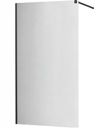 MEXEN/S - KIOTO Sprchová zástena WALK-IN 130x200 cm 8 mm, čierna, zrkadlové sklo 800-130-101-70-50