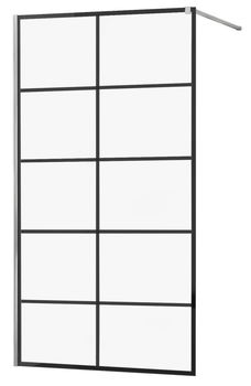 MEXEN/S - KIOTO Sprchová zástena WALK-IN 70x200 cm 8 mm, chróm, čierny vzor 1 800-070-101-01-77