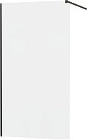 MEXEN/S - KIOTO Sprchová zástena WALK-IN 80x200 cm 8 mm, čierna, matné sklo 800-080-101-70-30