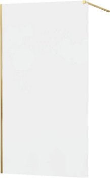 MEXEN/S - KIOTO Sprchová zástena WALK-IN 80x200 cm 8 mm, zlatá, matné sklo 800-080-101-50-30