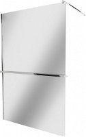 MEXEN/S - KIOTO Sprchová zástena WALK-IN s poličkou a držiakom uterákov 100 x 200, zrkadlové 8 mm, chróm 800-100-121-01-50