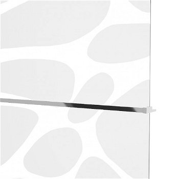 MEXEN/S - KIOTO Sprchová zástena WALK-IN s poličkou a držiakom uterákov 110 x 200, biely dekor 8 mm, chróm 800-110-121-01-97