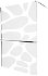 MEXEN/S - KIOTO Sprchová zástena WALK-IN s poličkou a držiakom uterákov 110 x 200, biely dekor 8 mm, chróm 800-110-121-01-97