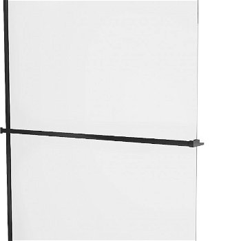 MEXEN/S - KIOTO Sprchová zástena WALK-IN s poličkou a držiakom uterákov 80 x 200, transparent 8 mm, čierna 800-080-121-70-00