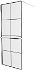 MEXEN/S - KIOTO Sprchová zástena WALK-IN s poličkou a držiakom uterákov 90 x 200, transparent/čierna 8 mm, chróm 800-090-121-01-77