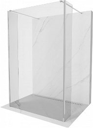 MEXEN/S - Kioto Sprchová zástena WALK-IN voľne stojaca 110 x 30 x 30 cm, transparent, chróm 800-110-030-222-01-00-030