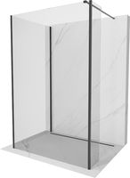 MEXEN/S - Kioto Sprchová zástena WALK-IN 100 x 100 x 30 cm, transparent, čierna 800-100-100-221-70-00-030