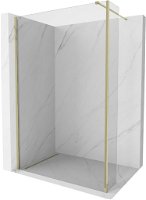 MEXEN/S - Kyoto Sprchová zástena WALK-IN 100 x 40 cm, transparent, zlatá 800-100-212-50-00-040