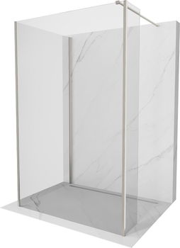 MEXEN/S - Kioto Sprchová zástena WALK-IN 100 x 70 x 30 cm, transparent, nikel kefovaná 800-100-070-221-97-00-030