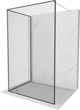 MEXEN/S - Kioto Sprchová zástena WALK-IN 100 x 80 cm, čierny vzor, chróm 800-100-212-01-70-080