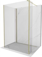 MEXEN/S - Kioto Sprchová zástena WALK-IN 100 x 85 x 40 cm, transparent, zlatá 800-100-085-221-50-00-040