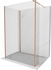 MEXEN/S - Kioto Sprchová zástena WALK-IN 100 x 95 x 30 cm, transparent, meď kartáčovaná 800-100-095-221-65-00-030