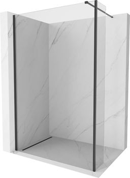 MEXEN/S - Kioto Sprchová zástena WALK-IN 105 x 30 cm, transparent, čierna 800-105-212-70-00-030