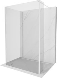 MEXEN/S - Kioto Sprchová zástena WALK-IN 105 x 90 x 30 cm, transparent, biela 800-105-090-221-20-00-030