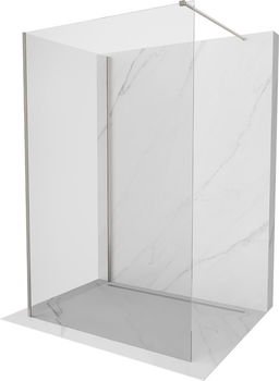 MEXEN/S - Kioto Sprchová zástena WALK-IN 110 x 105 cm, transparent, nikel kefovaná 800-110-212-97-00-105