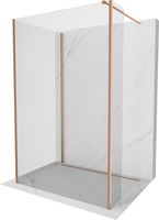 MEXEN/S - Kioto Sprchová zástena WALK-IN 110 x 110 x 30 cm, transparent, meď kartáčovaná 800-110-110-221-65-00-030