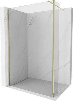 MEXEN/S - Kioto Sprchová zástena WALK-IN 110 x 40 cm, transparent, zlatá 800-110-212-50-00-040