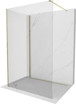 MEXEN/S - Kioto Sprchová zástena WALK-IN 110 x 85 cm, transparent, zlatá 800-110-212-50-00-085